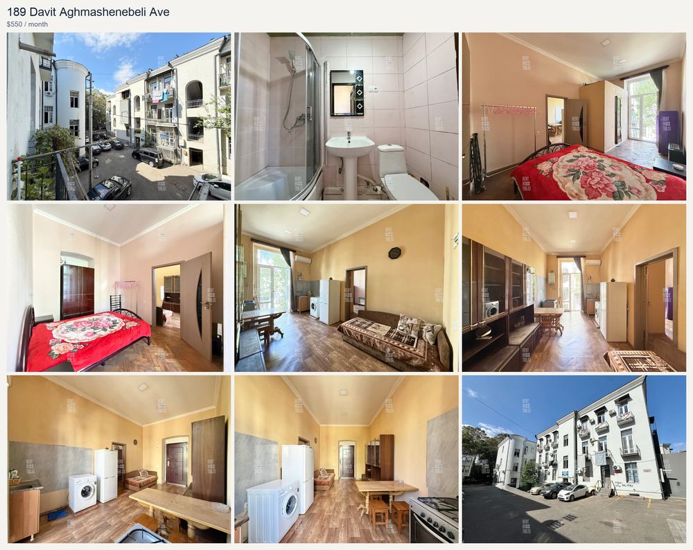 Коллаж из 9 фотографий — 189 Davit Aghmashenebeli Ave